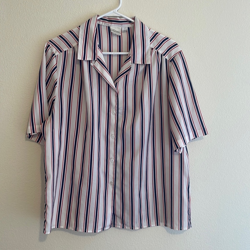 Vintage Striped Blouse - Size M/L